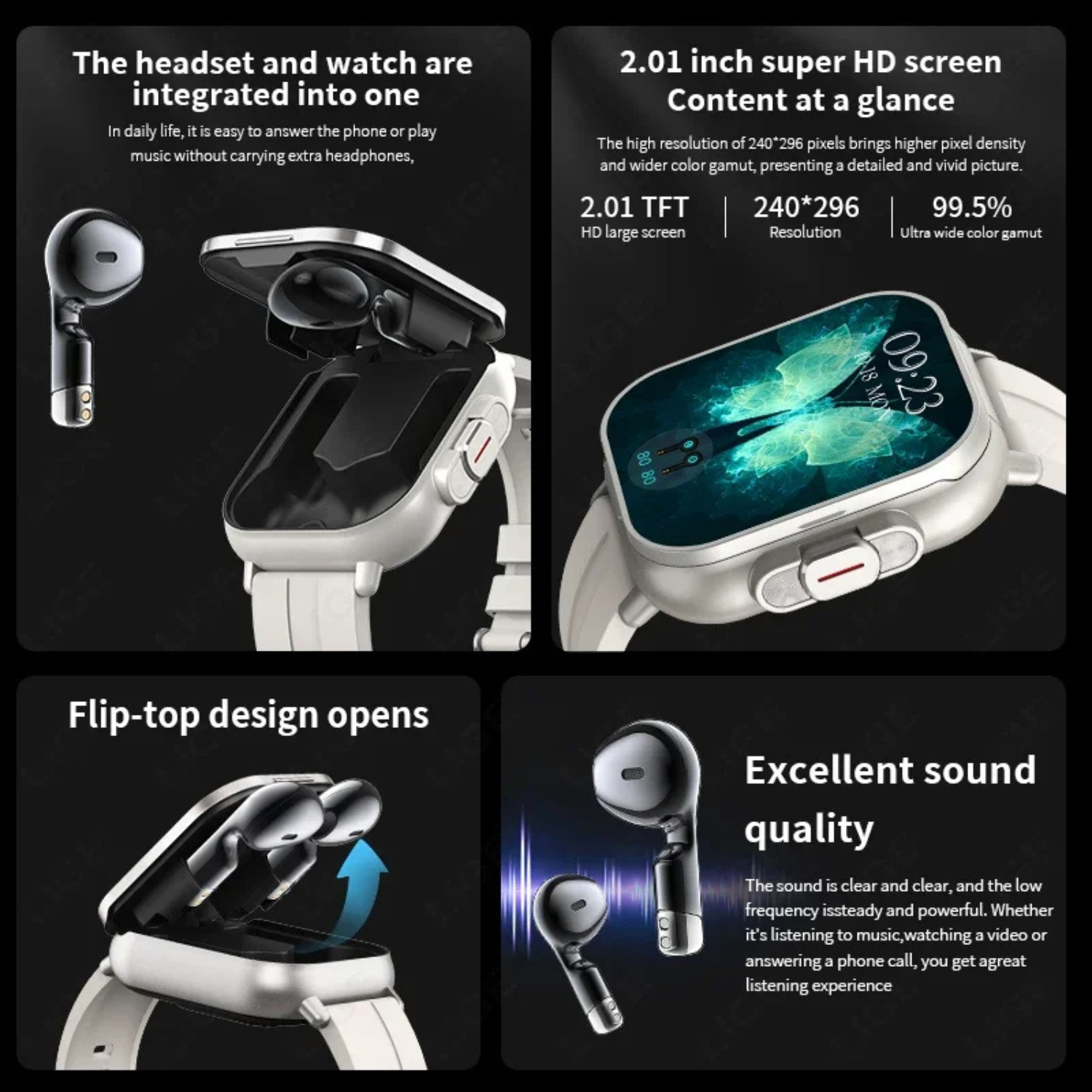 Smartwatch with Earbuds Smartwatch with Earbuds